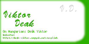 viktor deak business card